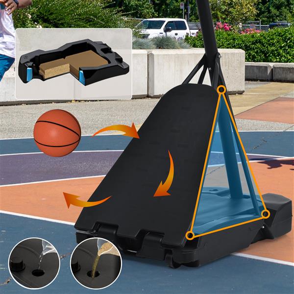 Portable Basketball Hoop Basketball System 8-10ft Height Adjustable for Youth Adults LED Basketball Hoop Lights, Colorful lights, Waterproof,Super Bright to Play at Night Outdoors,Good Gift for Kids