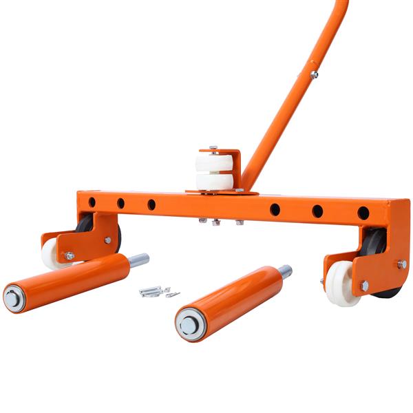 Heavy-Duty Adjustable Tire Wheel Dolly for Workshop, Garage, Orange