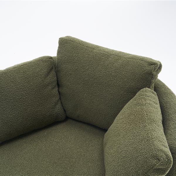 Fabric Swivel And Storage Chair With Back Cushion For Living Room,Green