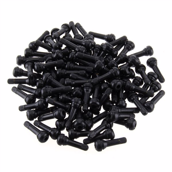 100Pc TR414 Tubeless Rubber Car Wheel Tyre Valve With Metal Valve Puller Tool UK