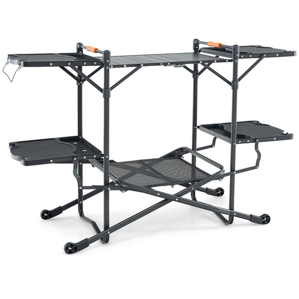  Portable outdoor barbecue table