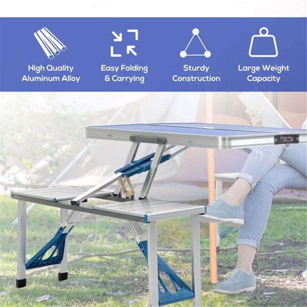 Portable Camping Table and Chairs /  Dining Table ( Amazon Shipping)（Prohibited by WalMart）