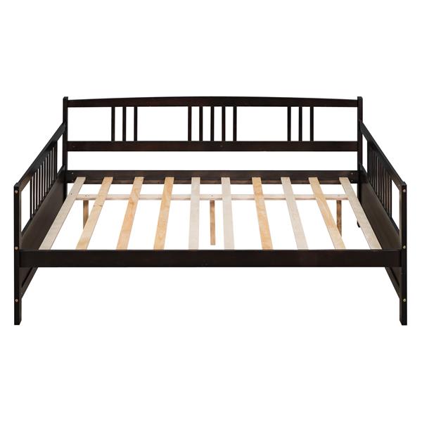 Full Size Daybed with Support Legs, Espresso