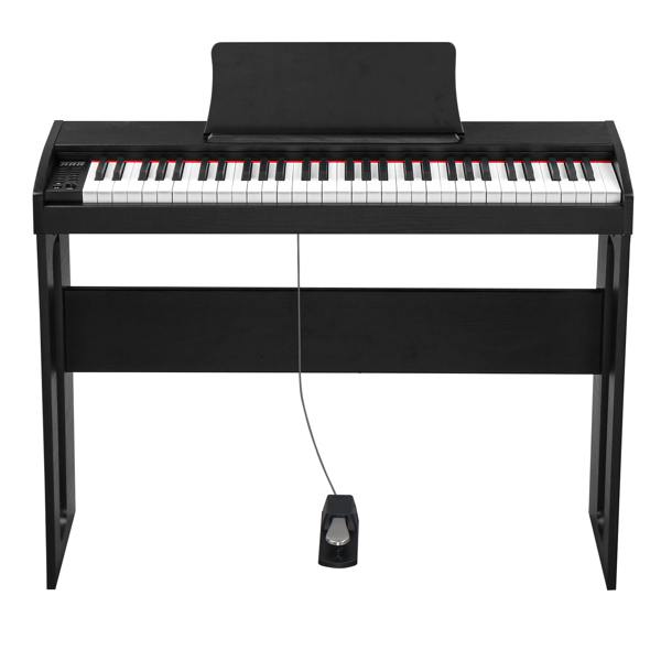 GPP-100 61 Key Piano Semi-Weighted Standard Keyboards Digital Piano with Furniture Stand，MIDI Bluetooth, Headphone，for Piano Lover Black color