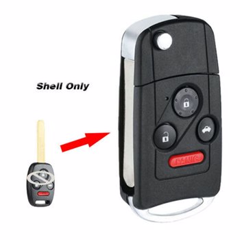 Key Shell Remote Case Fob for Honda Accord Civic CRV Polit Fit 3+1 Button