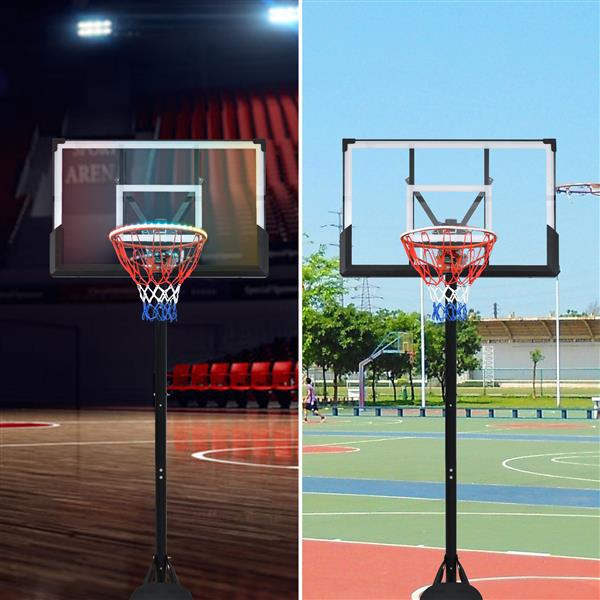 Portable Basketball Hoop Basketball System 8-10ft Height Adjustable for Youth Adults LED Basketball Hoop Lights, Colorful lights, Waterproof,Super Bright to Play at Night Outdoors,Good Gift for Kids