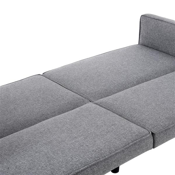 Futon Sofa Bed Convertible Sectional Sleeper Couch, Loveseat Bed with Tapered Legs for Living Room, Study, Dorm, Office