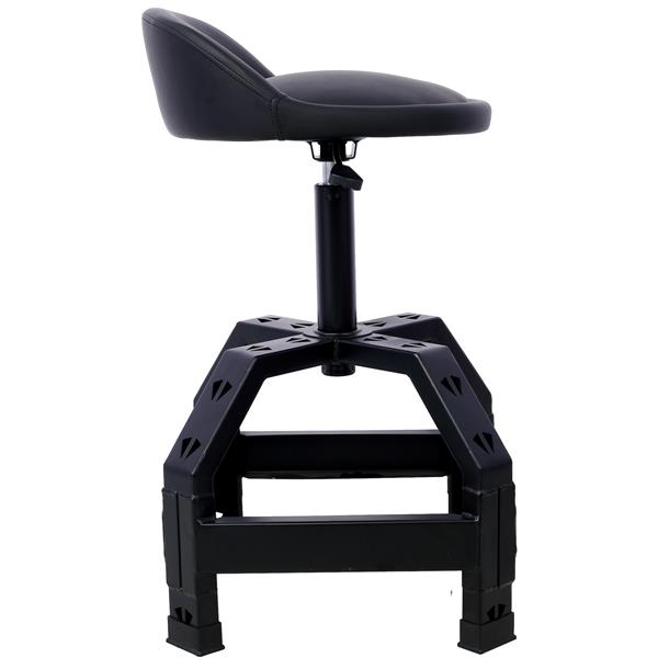 Pneumatic 360 Degree Swivel Stool, Mechanics Rolling Creeper Seat, Heavy Duty  Mechanics Stool,black