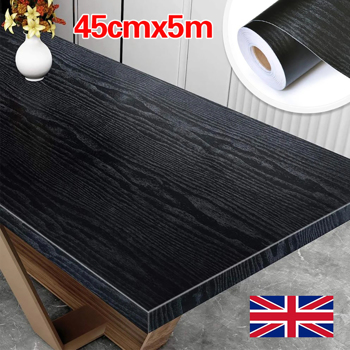 5M Wood Grain Effect Wallpaper Roll Vinyl Self Adhesive Sticker Furniture Wrap