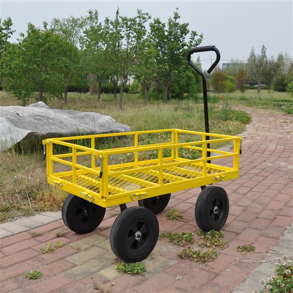 Tools cart Wagon Cart Garden cart trucks make it easier to transport firewood  Yellow