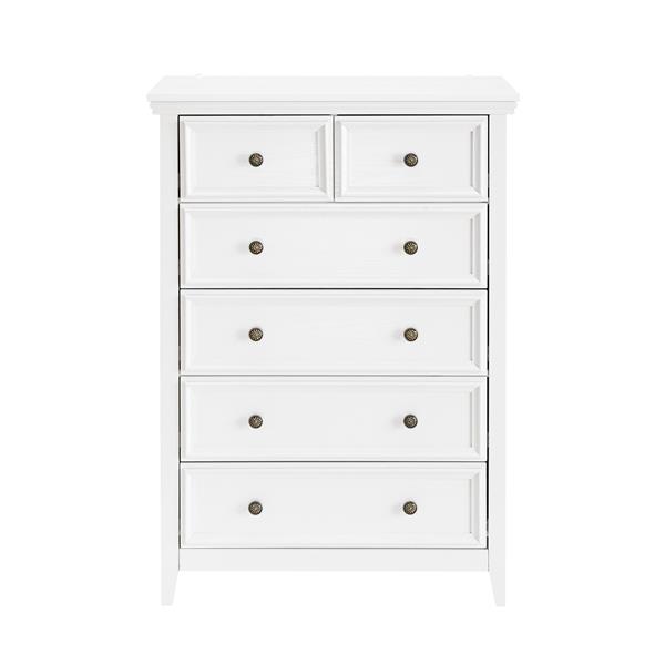 Modern 6 Drawers Dresser 6 Drawers Cabinet,Chest of Drawers Closet Organizers and Storage Clothes Storage Drawers Cabinet for Living Room, Farmhouse Dresser Organizer white