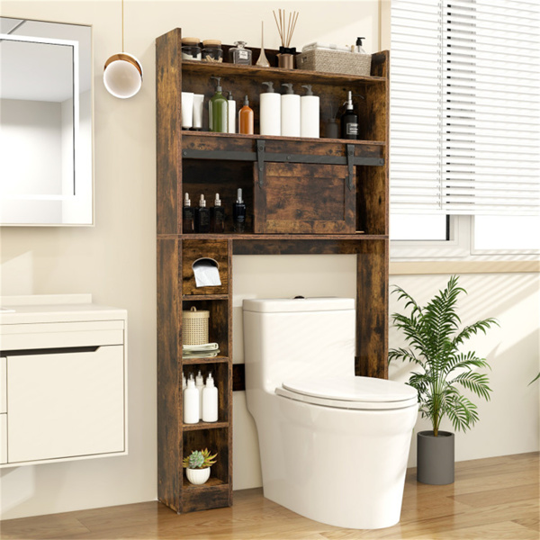 Toilet Storage Cabinet Brown