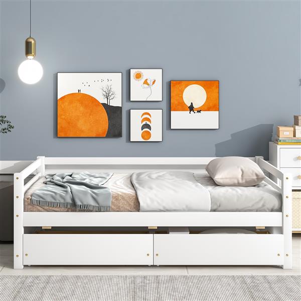 Daybed with two Storage Drawers ,White