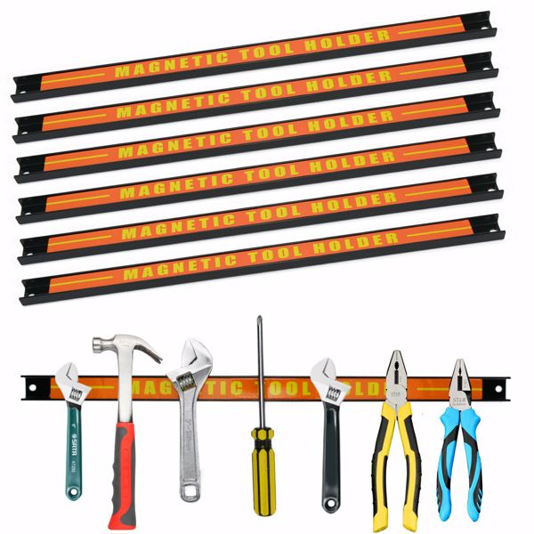 6 x18"Heavy Duty Magnetic Tool Bar Storage Holder Rack Garage Wall Holder Strips