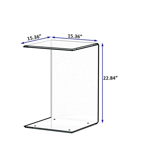 Whole Tempered Glass Coffee Table Clear End Table Transparent  Side Table for Room