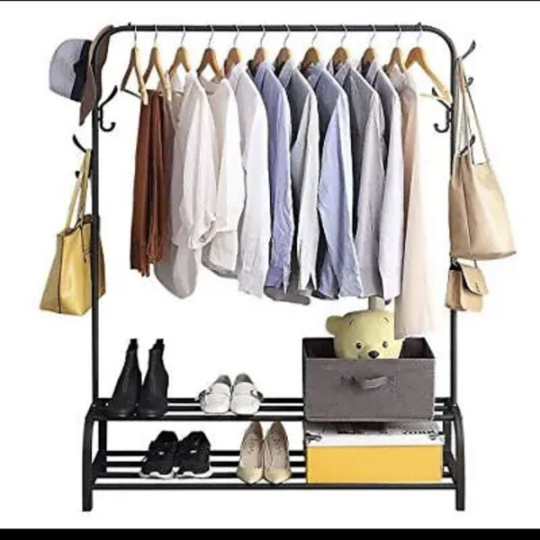 Heavy Duty Clothes Rail Rack Garment Hanging Display Stand Shoe Storage Shelves