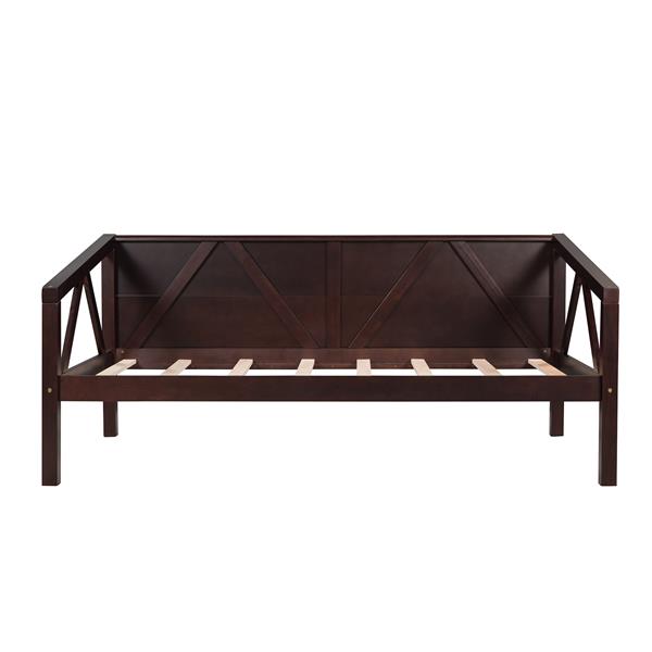 Twin size Daybed, Wood Slat Support, Espresso