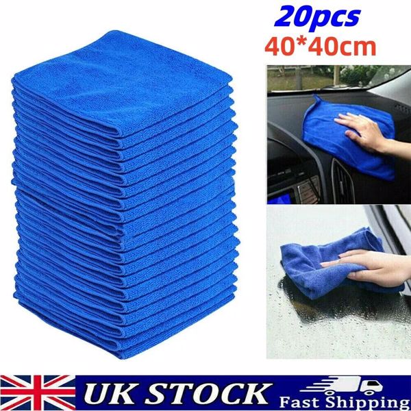 20 x LARGE MICROFIBRE CLEANING AUTO CAR DETAILING SOFT CLOTHS WASH TOWEL DUSTER.