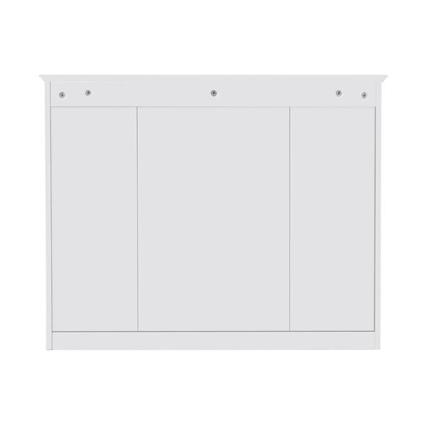 35'' x 27.5'' Medicine Cabinet, Wall Mounted Bathroom Storage Cabinet, Modern Bathroom Wall Cabinet with Mirror, Mirror Cabinet with 6 Open Shelves (Not Include Bathroom Vanity )