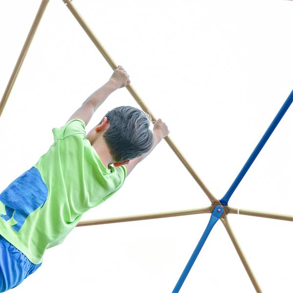 Kids Climbing Dome Tower - 12 ft Jungle Gym Geometric Playground Dome Climber Monkey Bars Play Center, Rust & UV Resistant Steel Supporting 1000 LBS