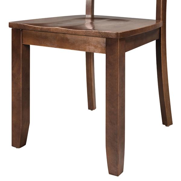 3-Piece Wood Drop Leaf Breakfast Nook Dining Table Set with 2 X-back Chairs for Small Places, Brown