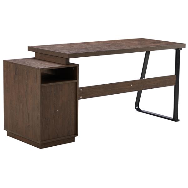 Home Office Computer Desk with Drawers/Hanging Letter-size Files, 65 inch Writing Study Table with Drawers