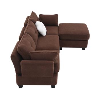 [VIDEO provided] [New] 92*63\\"Modern Teddy Velvet Sectional <b style=\\'color:red\\'>Sofa</b>,Charging Ports on Each Side