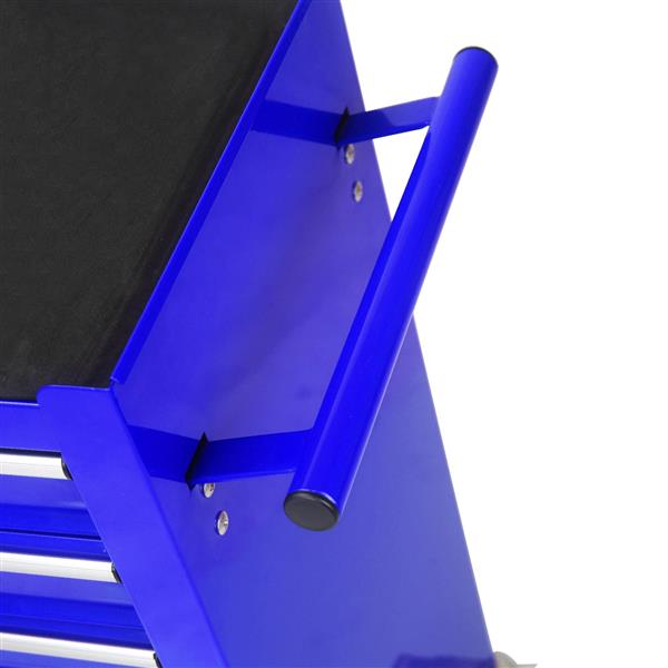 4 DRAWERS MULTIFUNCTIONAL TOOL CART WITH WHEELS-BLUE