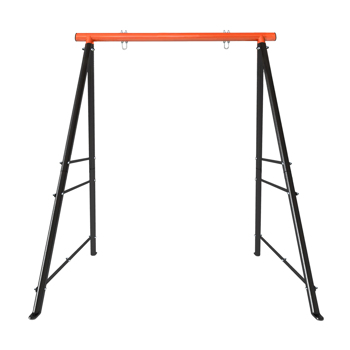 Swing Sets for Backyard, Swingset Outdoor for Kids, Toddler Porch Swing, Metal A-Frame Swing Stand for Indoor, Adult Backyard Swing Frame, Easy to Assemble, Orange (without Swing)