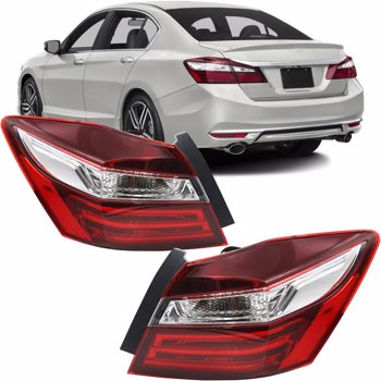 Tail Light Assembly LED Fit for 2016 2017 Honda Accord, Outer Brake Pair of taillamp Bulb Included