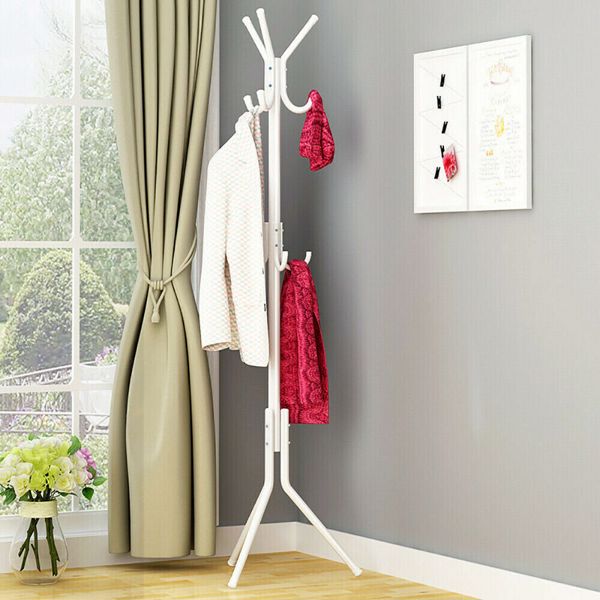 Coat Stand Coat/Hat/Jacket/Umbrella Floor Standing Rack Clothes Hanger Hooks UK