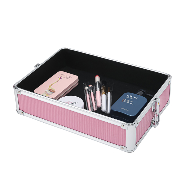 4 in 1 Aluminum Cosmetic Makeup Case Tattoo Box Pink