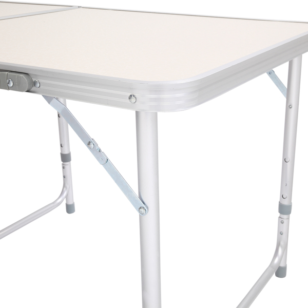 180 x 60 x 70cm Home Use Aluminum Alloy Folding Table White