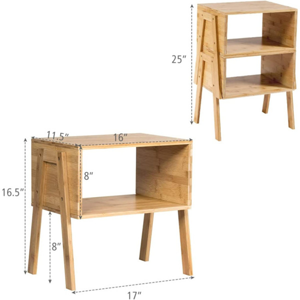 2 bamboo bedside tables, side table and coffee table