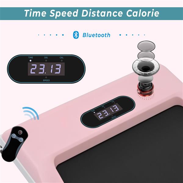 2 合 1 办公桌下电动跑步机 2.5HP，遥控器，显示屏，步行慢跑跑步机健身器材，适用于家庭健身房办公室-27