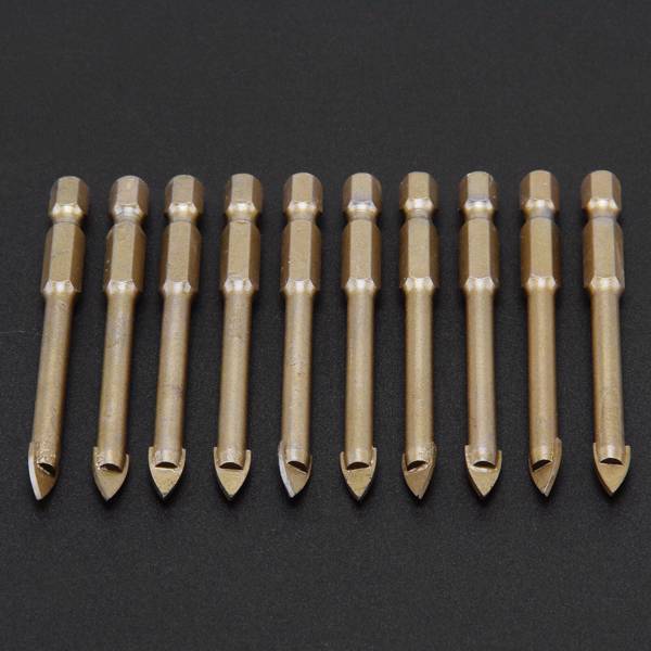 10x 6mm Spear Head Ceramic Porcelain Marble Tungsten Drill Bit Glass Tile Steel