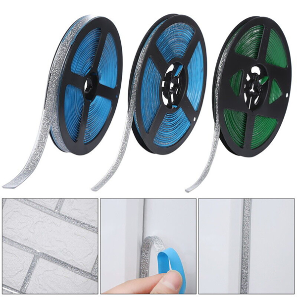 6M 8mm Ceramic Tile Mildewproof Gap Tape Adhesive Ceiling Edge Deco Trim Strips