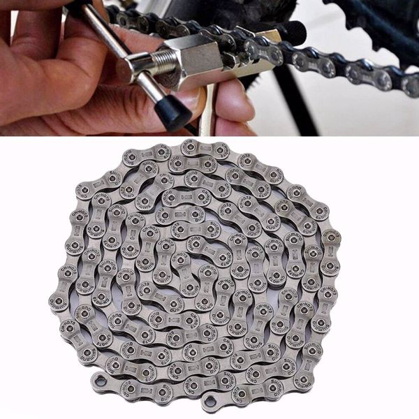 9 Speed 116 Links HG-73 Mountain Bicycle Road Bike Chain for Deore LX 105 Silver