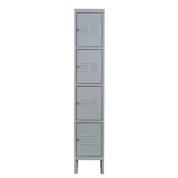 4 Door 66"H Metal Lockers With Lock for Employees,Storage Locker Cabinet for Home Gym Office School Garage,Gray