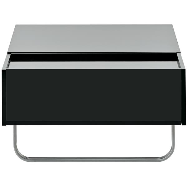 [VIDEO provided] Multi-functional Coffee Table with Lifted Tabletop, Contemporary Cocktail Table with Metal Frame Legs, High-gloss Surface Dining Table for Living Room, Black