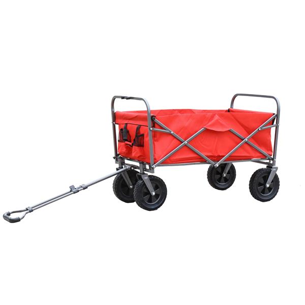 Outdoor Garden Multipurpose Micro Collapsible Beach Trolley Cart Camping Folding Wagon