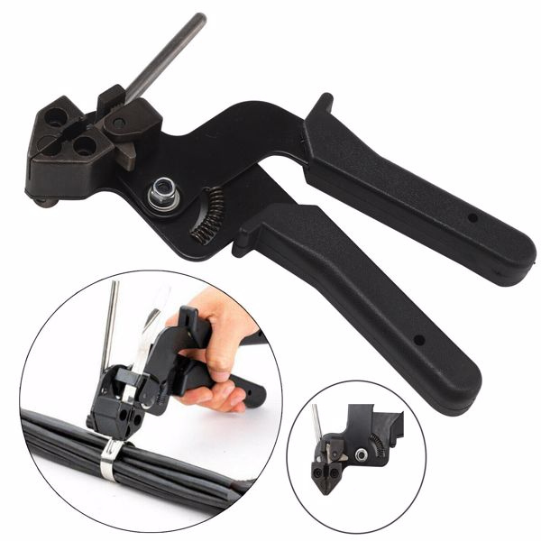 Stainless Steel Metal Cable Tie Fasten Gun Pliers Crimper Tensioner Cutter Tools