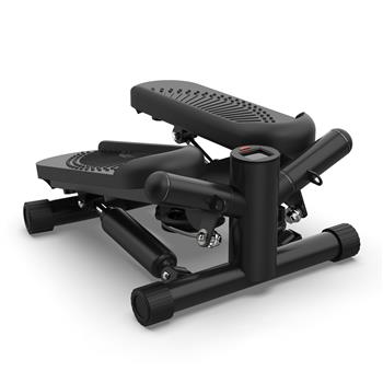 Steppers for Exercise - Mini Stair Stepper Machine with Resistance Bands 330lbs Twist Stepper Portable Exercise Equipment for Full Body Workout-Black