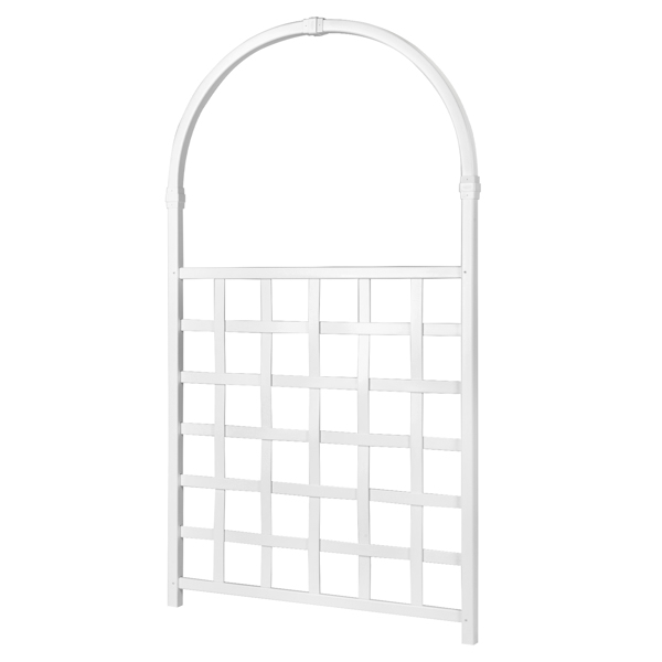 Garden Trellis 42"W x 75"H for Climbing Plants, Vinyl Trellis Indoor Outdoor Plant Support for Vines, Flowers, Vegetables, White