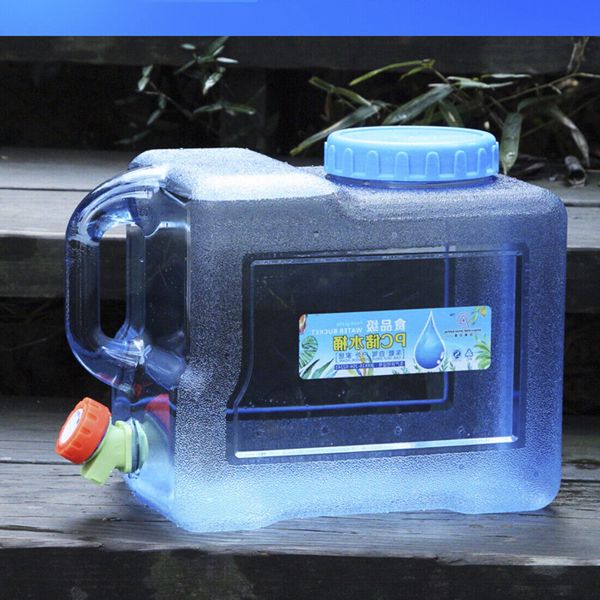 12L Camping Hiking Tank Container Storage Drinking Water Bottle Bucket with Tap