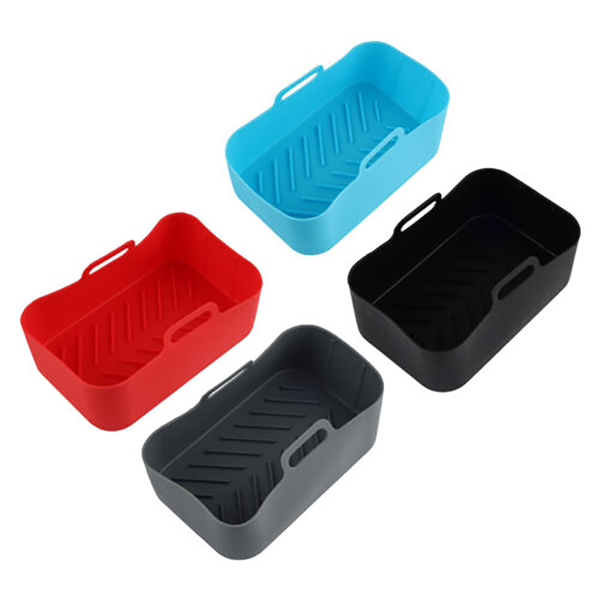 2PCS Square Silicone Pot For NINJA Air Fryer Kitchen BBQ Plate Heating Baking UK