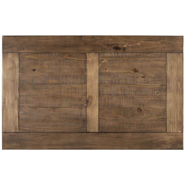 Rustic Floor Shelf Coffee Table with Storage,Solid Pine Wood