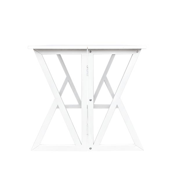 Winsome Wood Drop Leaf High Table, white