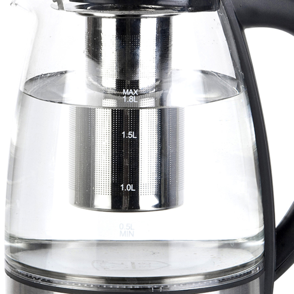 ZOKOP HD-1861-A 110V 1500W 1.8L Electric Glass Kettle US Plug