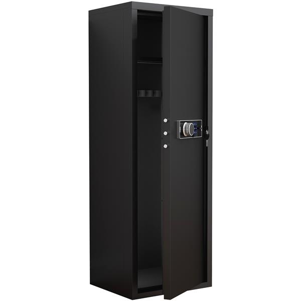 Heavey Duty,Large Size 5-8 Gun,Black Gun Cabinet with Electronic Password Keypad Lock,Unassembled Metal Rifle Gun Security Cabinet Safe Locker